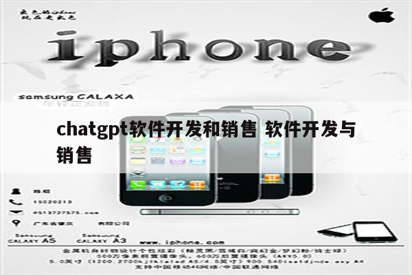 chatgpt软件开发和销售 软件开发与销售