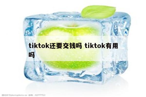 tiktok还要交钱吗 tiktok有用吗