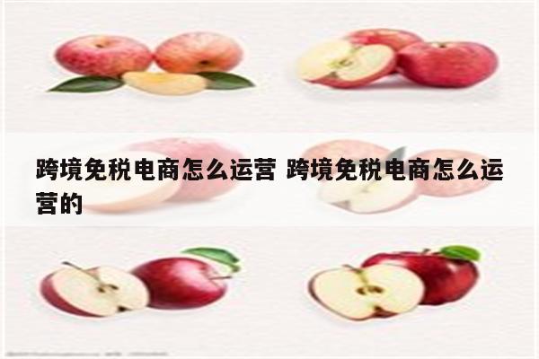 跨境免税电商怎么运营 跨境免税电商怎么运营的