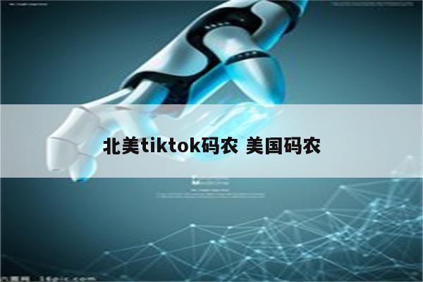 北美tiktok码农 美国码农