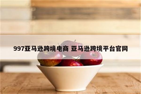 997亚马逊跨境电商 亚马逊跨境平台官网