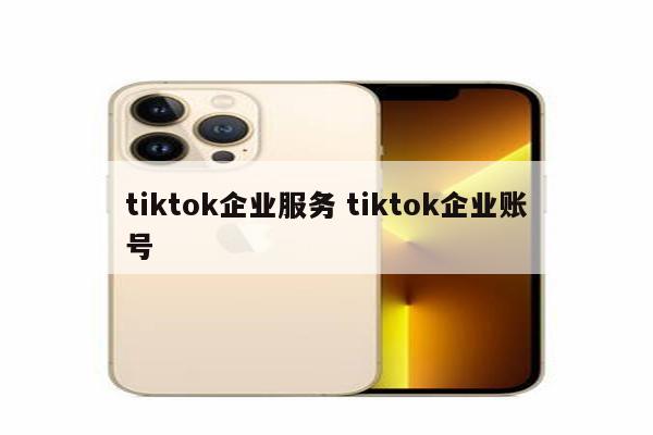 tiktok企业服务 tiktok企业账号