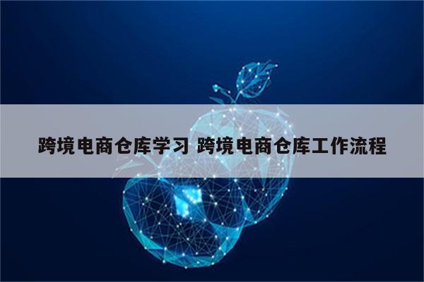 跨境电商仓库学习 跨境电商仓库工作流程