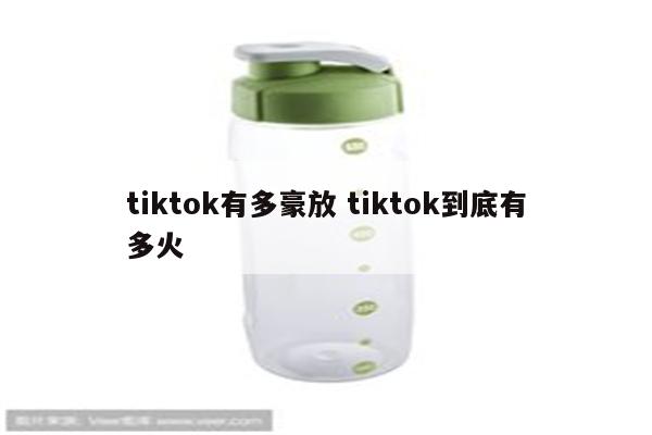 tiktok有多豪放 tiktok到底有多火