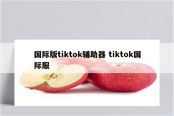 国际版tiktok辅助器 tiktok国际服