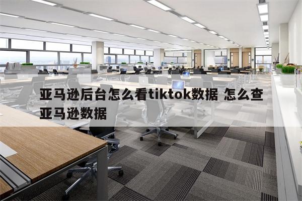 亚马逊后台怎么看tiktok数据 怎么查亚马逊数据