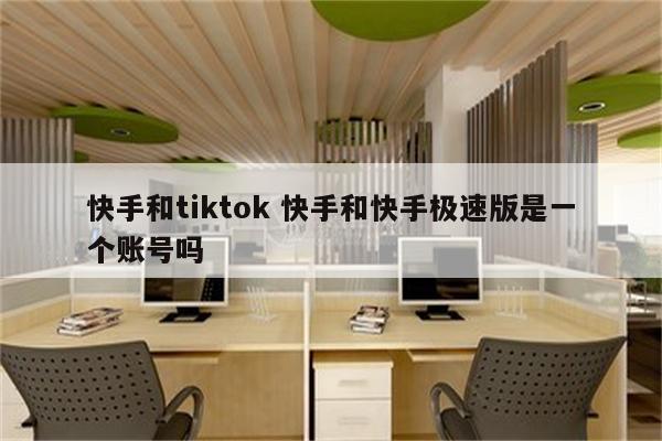 快手和tiktok 快手和快手极速版是一个账号吗