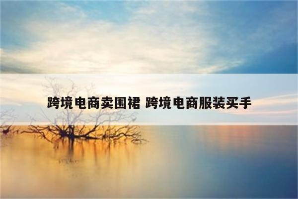 跨境电商卖围裙 跨境电商服装买手