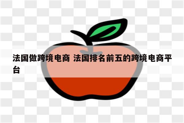 法国做跨境电商 法国排名前五的跨境电商平台
