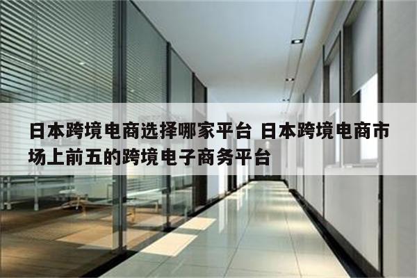 日本跨境电商选择哪家平台 日本跨境电商市场上前五的跨境电子商务平台