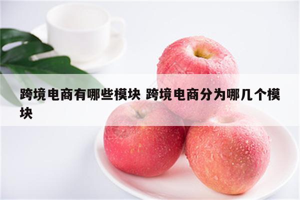 跨境电商有哪些模块 跨境电商分为哪几个模块