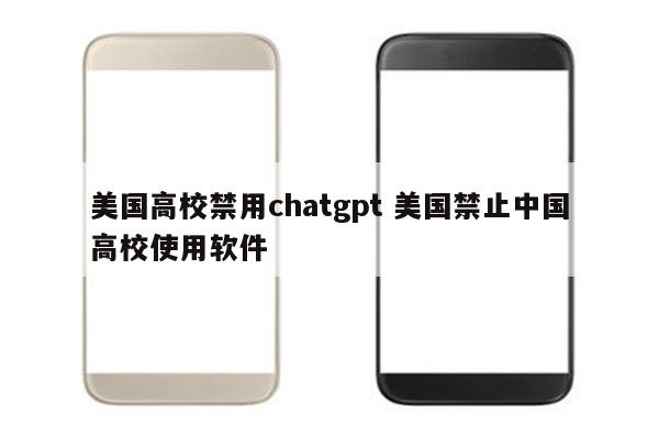 美国高校禁用chatgpt 美国禁止中国高校使用软件