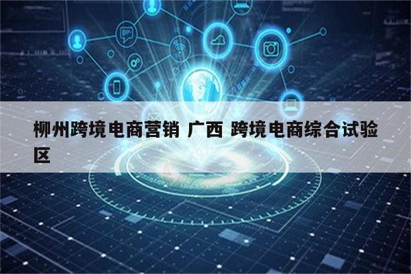 柳州跨境电商营销 广西 跨境电商综合试验区