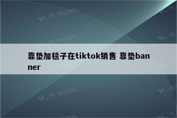 靠垫加毯子在tiktok销售 靠垫banner