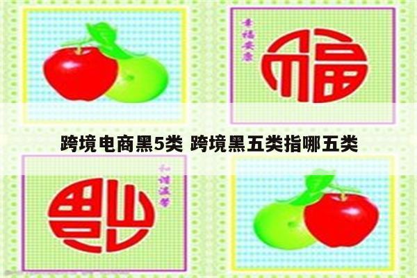 跨境电商黑5类 跨境黑五类指哪五类