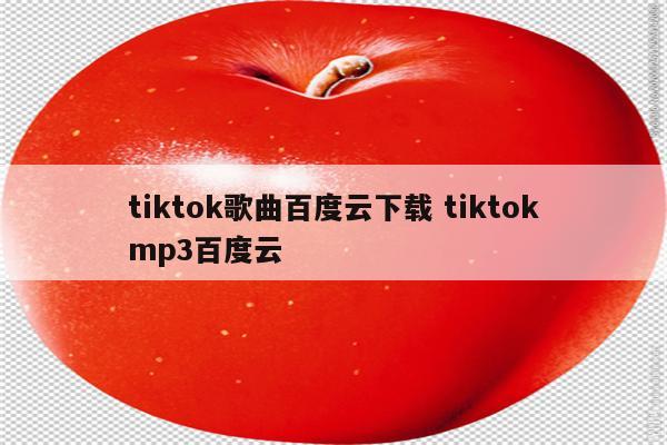 tiktok歌曲百度云下载 tiktokmp3百度云