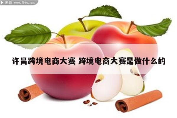 许昌跨境电商大赛 跨境电商大赛是做什么的