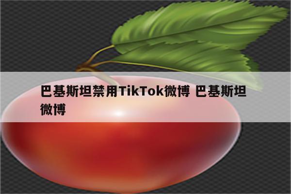巴基斯坦禁用TikTok微博 巴基斯坦 微博
