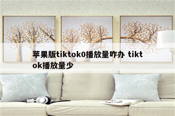苹果版tiktok0播放量咋办 tiktok播放量少