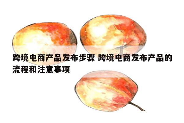 跨境电商产品发布步骤 跨境电商发布产品的流程和注意事项