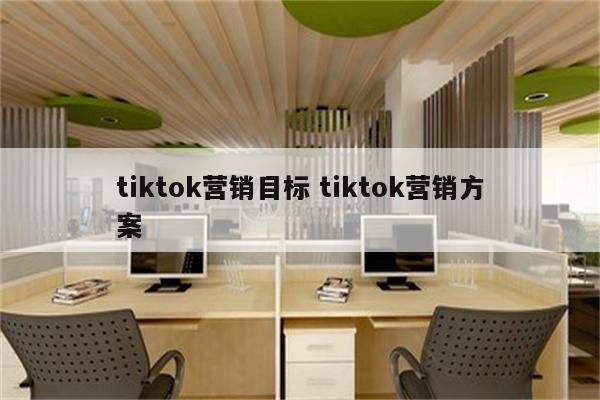 tiktok营销目标 tiktok营销方案