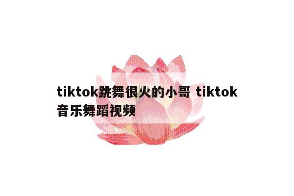 tiktok跳舞很火的小哥 tiktok音乐舞蹈视频