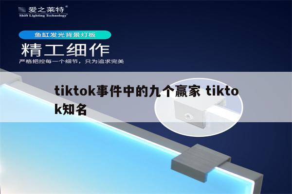 tiktok事件中的九个赢家 tiktok知名
