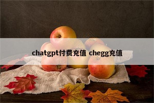 chatgpt付费充值 chegg充值