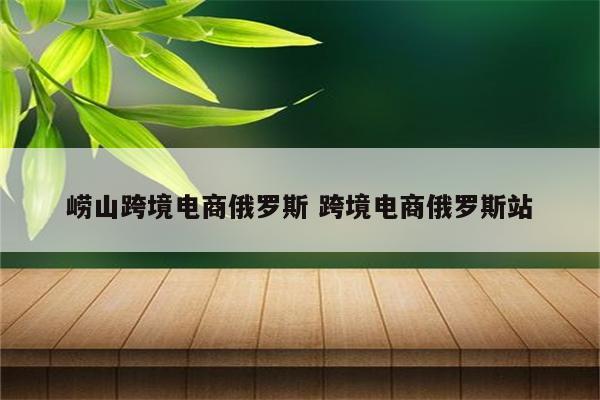 崂山跨境电商俄罗斯 跨境电商俄罗斯站