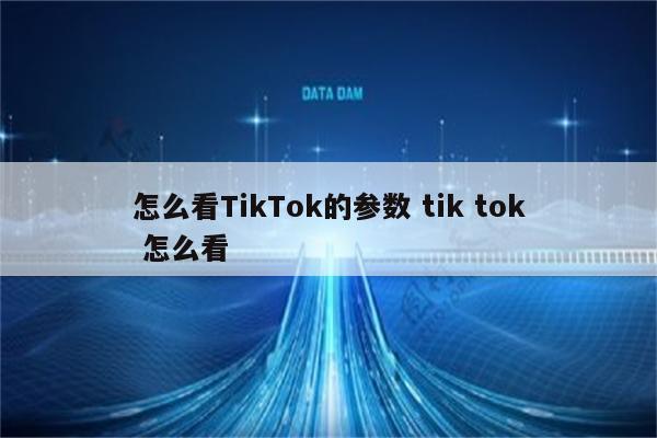 怎么看TikTok的参数 tik tok 怎么看