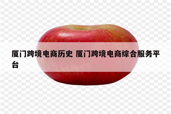 厦门跨境电商历史 厦门跨境电商综合服务平台
