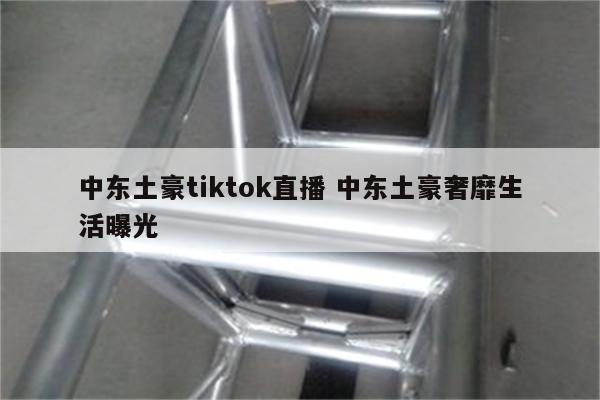 中东土豪tiktok直播 中东土豪奢靡生活曝光