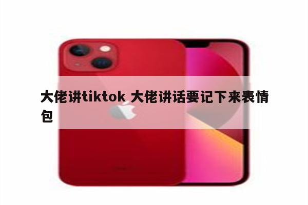 大佬讲tiktok 大佬讲话要记下来表情包
