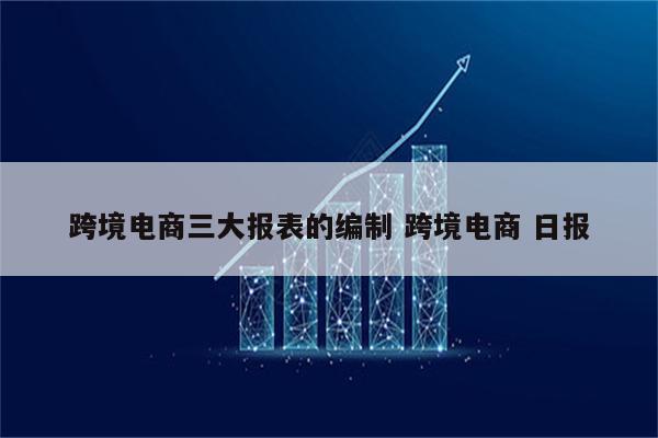 跨境电商三大报表的编制 跨境电商 日报