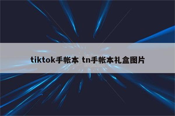 tiktok手帐本 tn手帐本礼盒图片