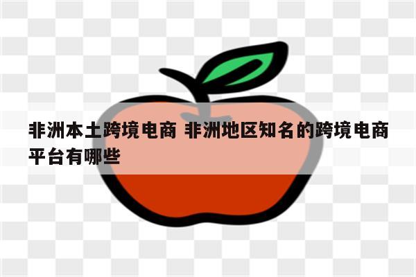 非洲本土跨境电商 非洲地区知名的跨境电商平台有哪些