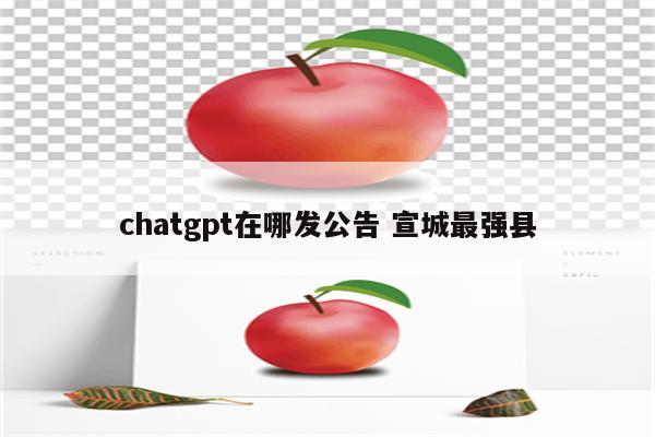chatgpt在哪发公告 宣城最强县