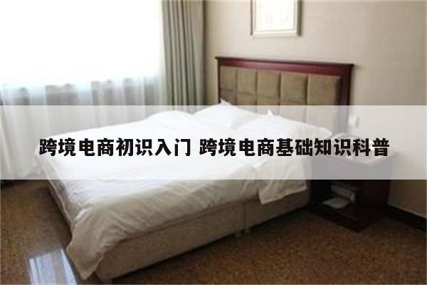 跨境电商初识入门 跨境电商基础知识科普