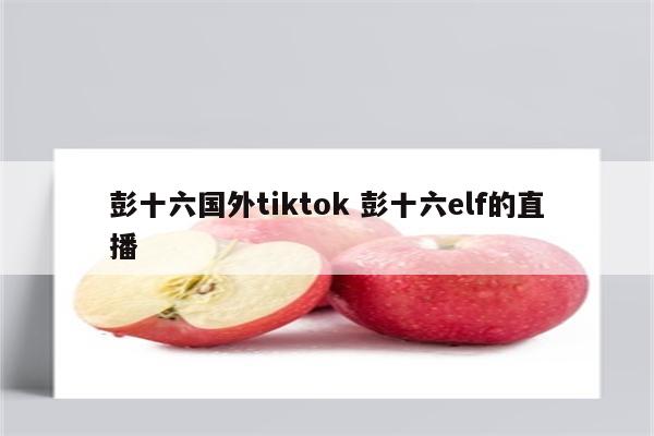 彭十六国外tiktok 彭十六elf的直播