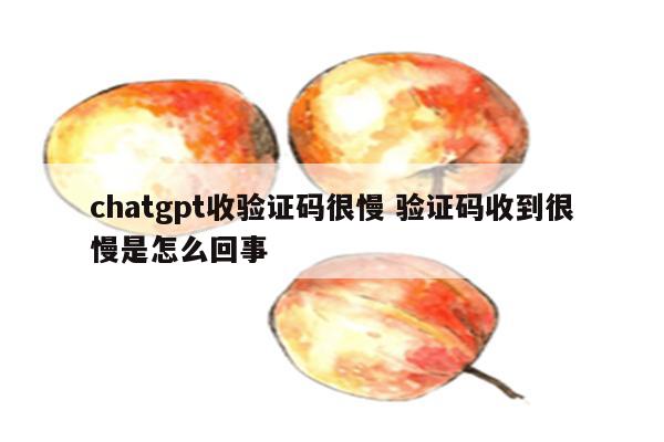 chatgpt收验证码很慢 验证码收到很慢是怎么回事