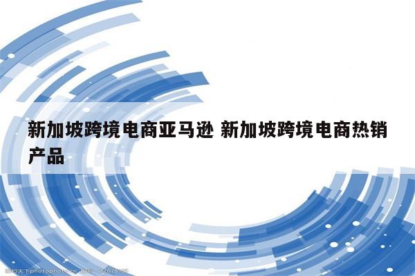 新加坡跨境电商亚马逊 新加坡跨境电商热销产品