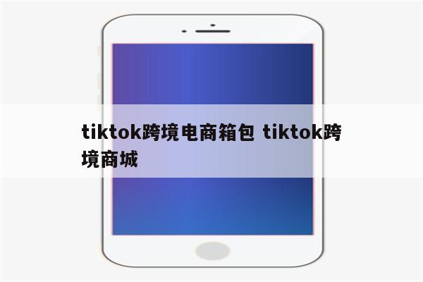 tiktok跨境电商箱包 tiktok跨境商城