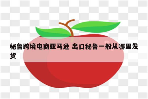 秘鲁跨境电商亚马逊 出口秘鲁一般从哪里发货