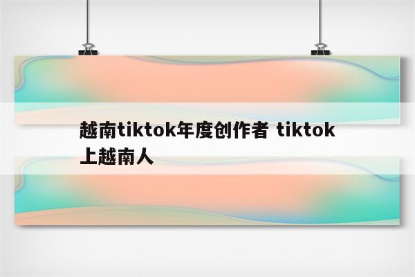 越南tiktok年度创作者 tiktok上越南人