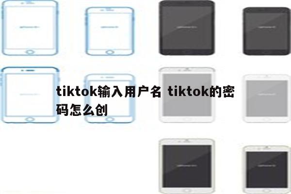 tiktok输入用户名 tiktok的密码怎么创
