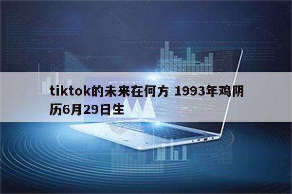 tiktok的未来在何方 1993年鸡阴历6月29日生