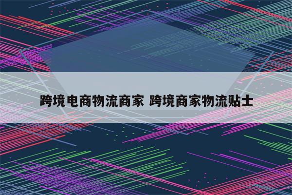 跨境电商物流商家 跨境商家物流贴士