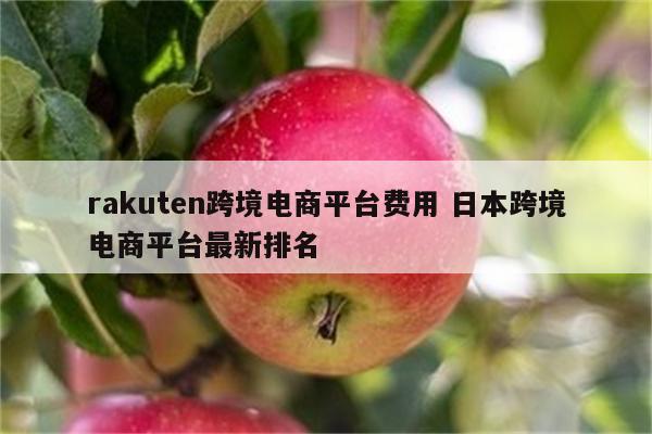 rakuten跨境电商平台费用 日本跨境电商平台最新排名