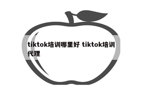 tiktok培训哪里好 tiktok培训代理