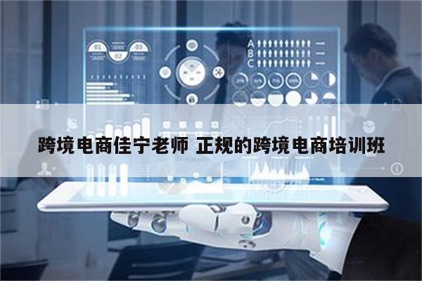 跨境电商佳宁老师 正规的跨境电商培训班